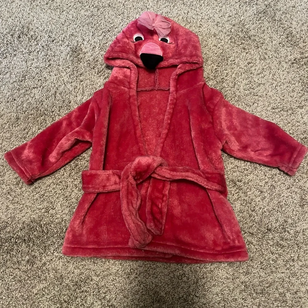 Baby Flamingo Fuzzy Robe - Picture 1 of 3